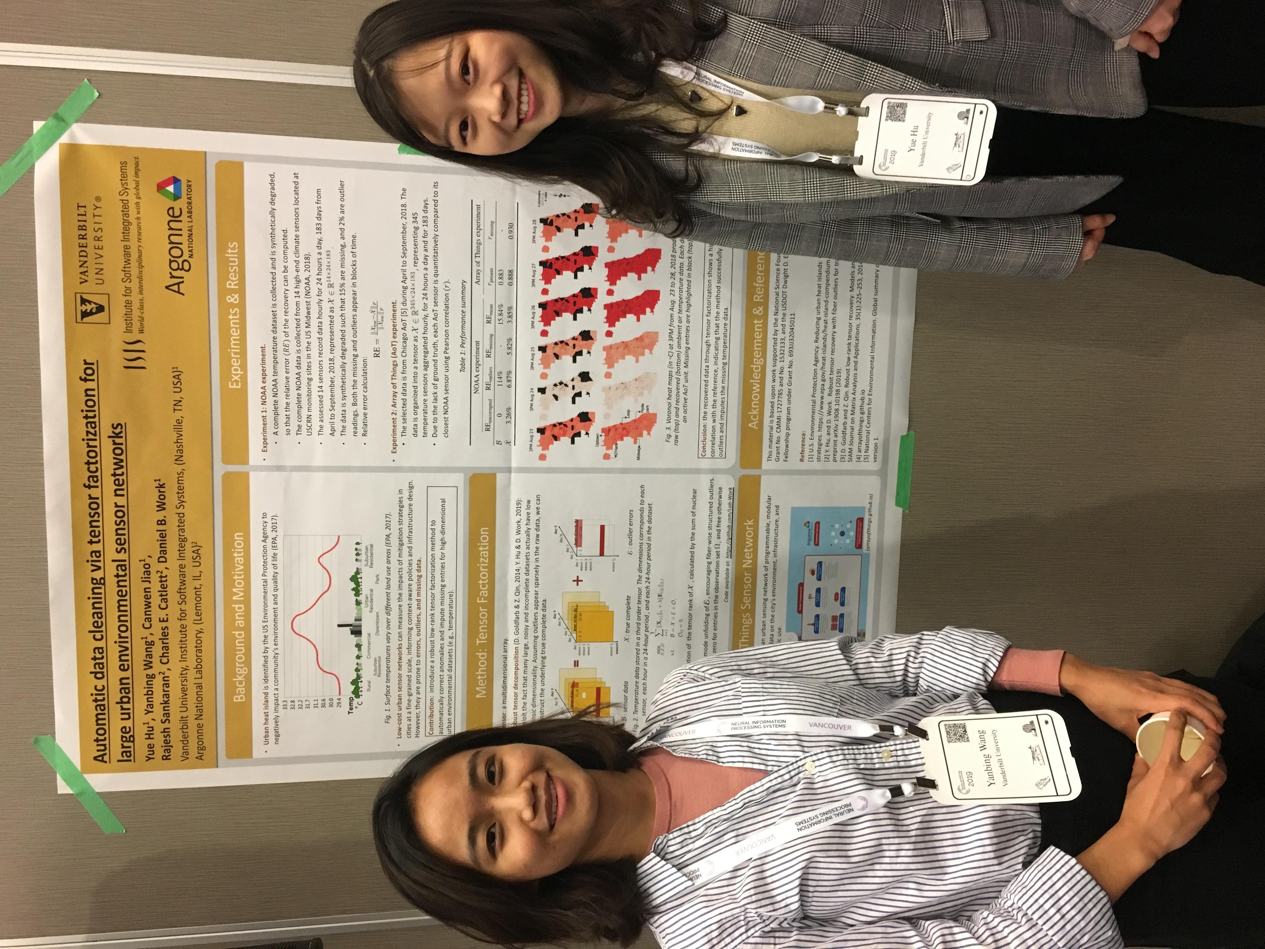 Yue Hu and I presented at NeurIPS workshop 2019